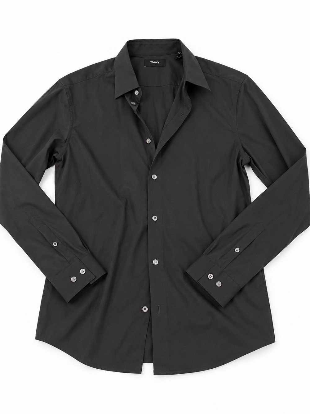 Theory Men's Black Stretch Dress Shirt